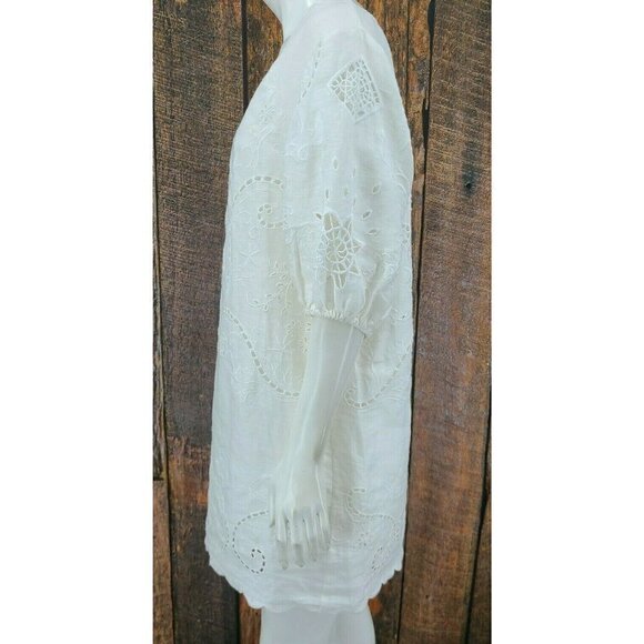 New Spell & The Gypsy Collective Lala Linen Shift Dress Womens Small White Tunic - Picture 6 of 12